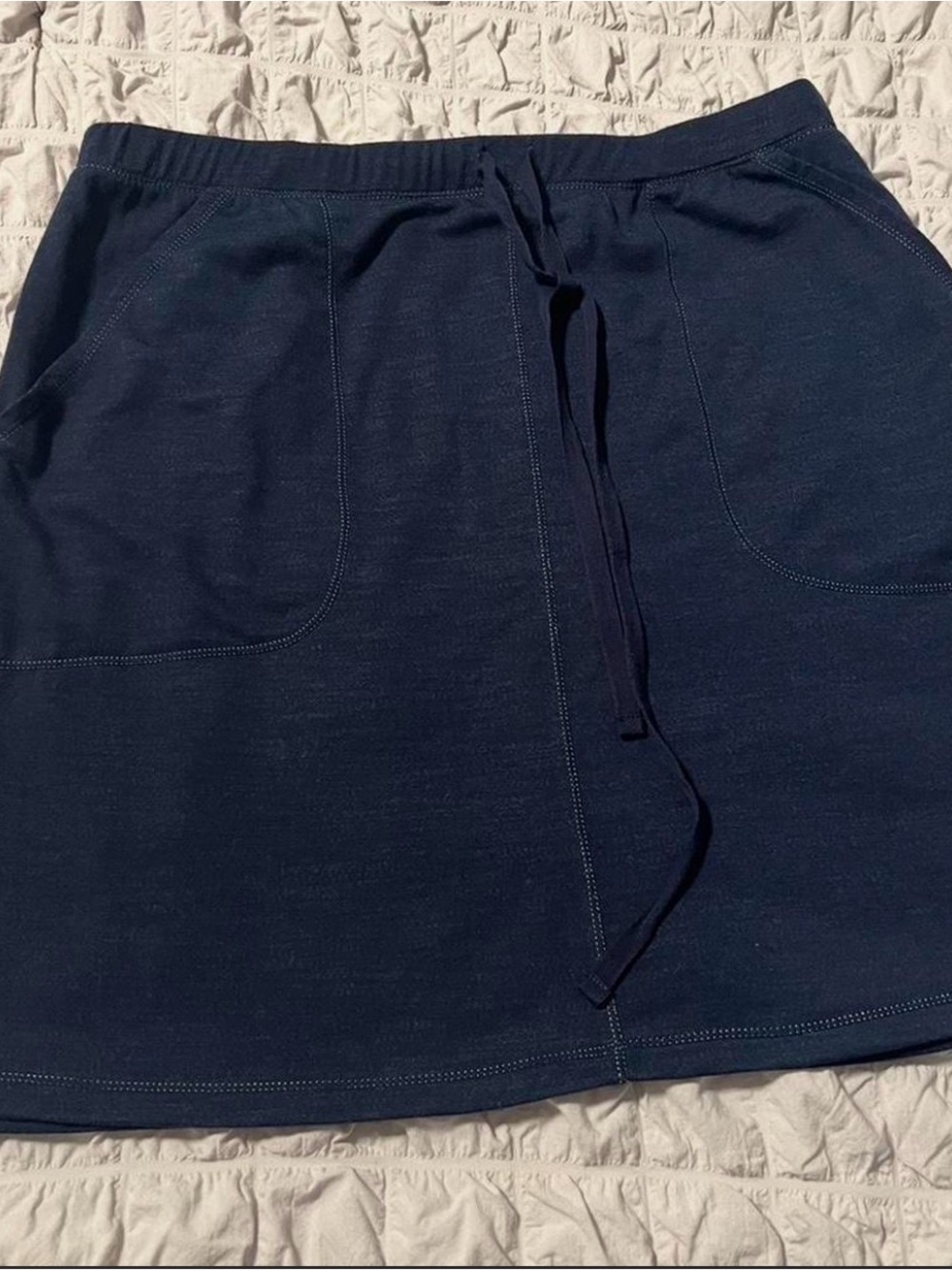 Max Studio Classic Navy Drawstring Women's Skirt